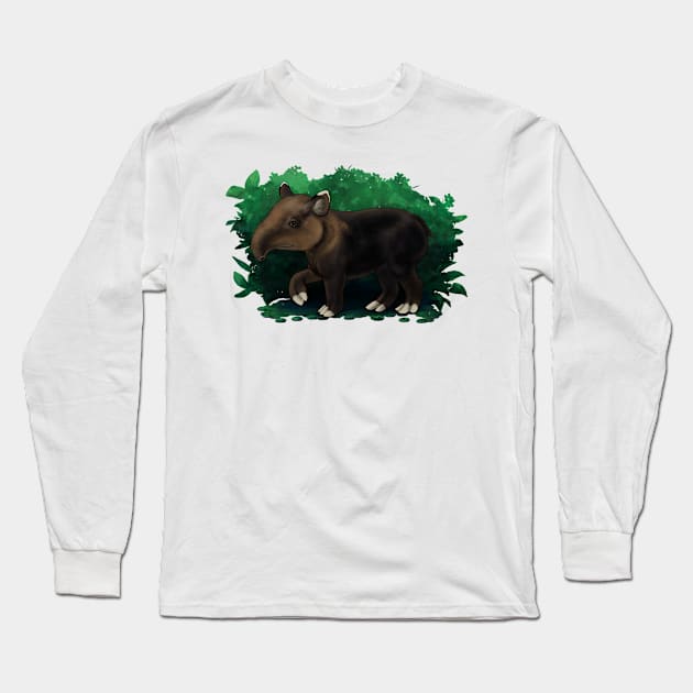 Little mountain tapir Long Sleeve T-Shirt by ElementalEmbers